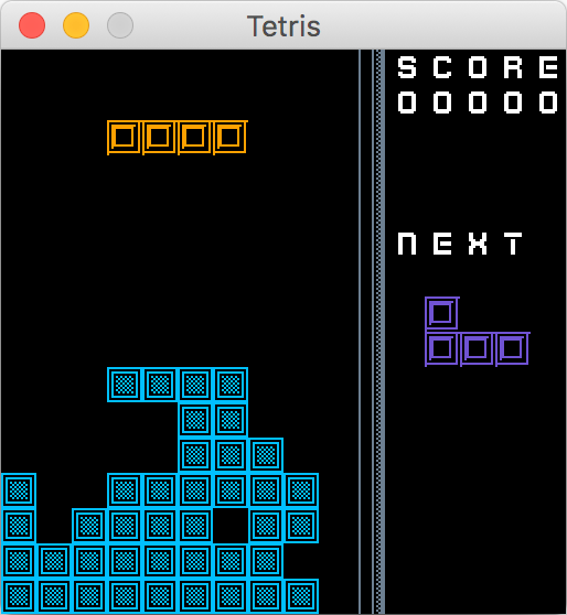 A game of tetris