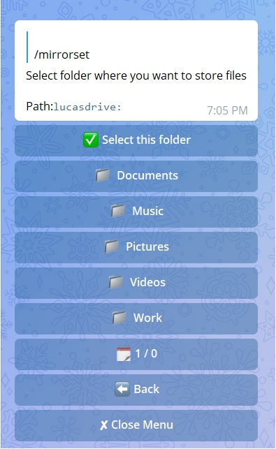 button menu example