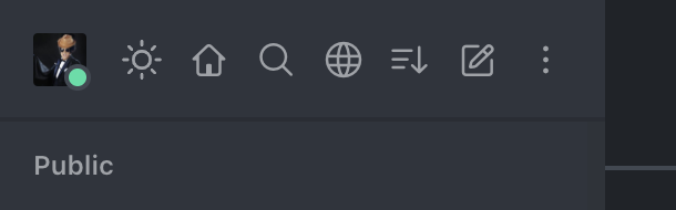 Toggle dark mode off with sun icon