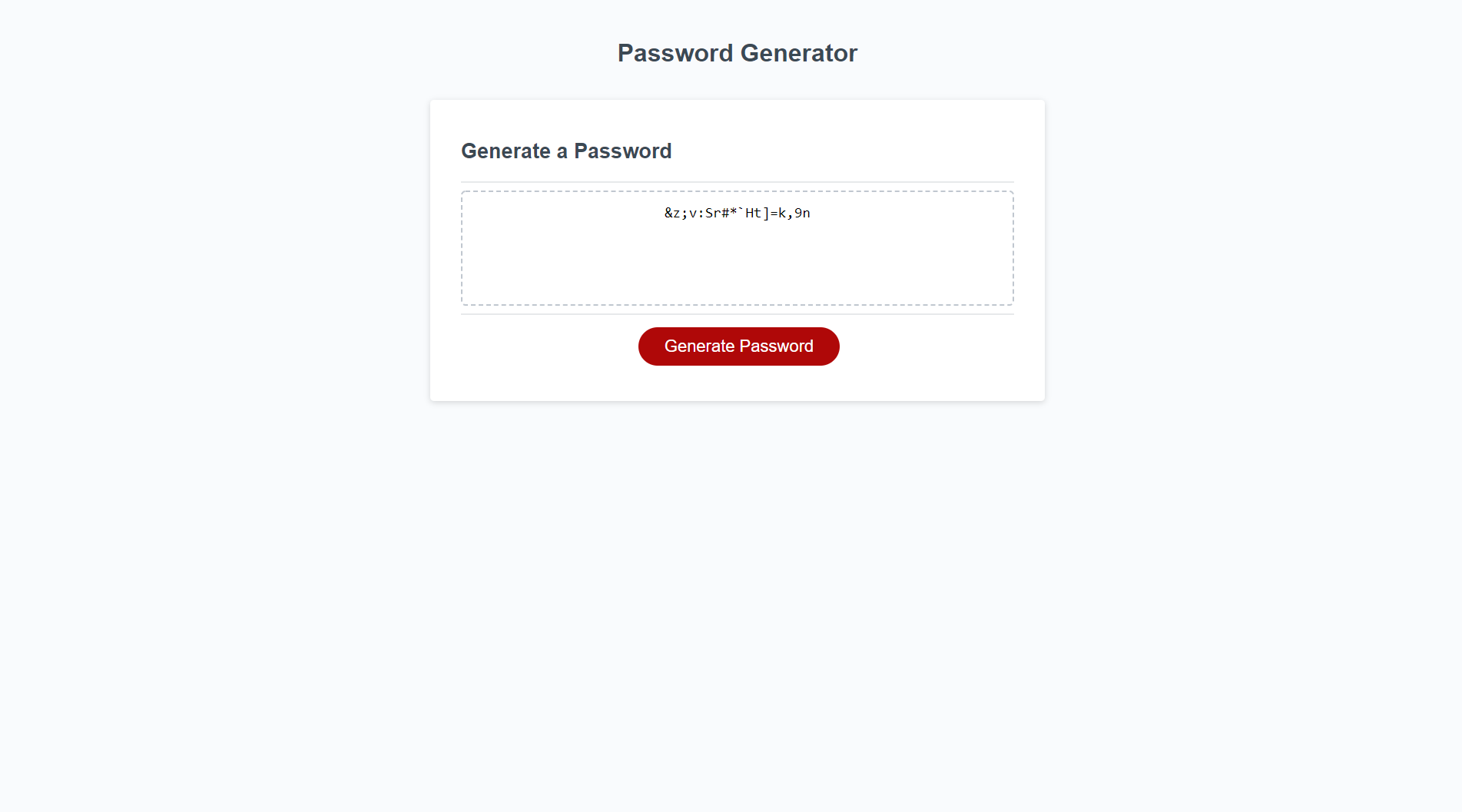 Password Generator screenshot