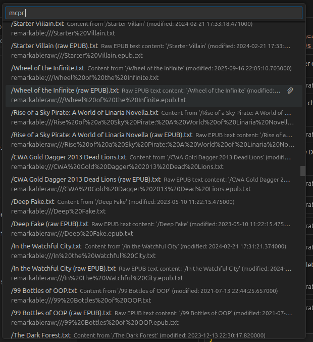 reMarkable MCP Server screenshot