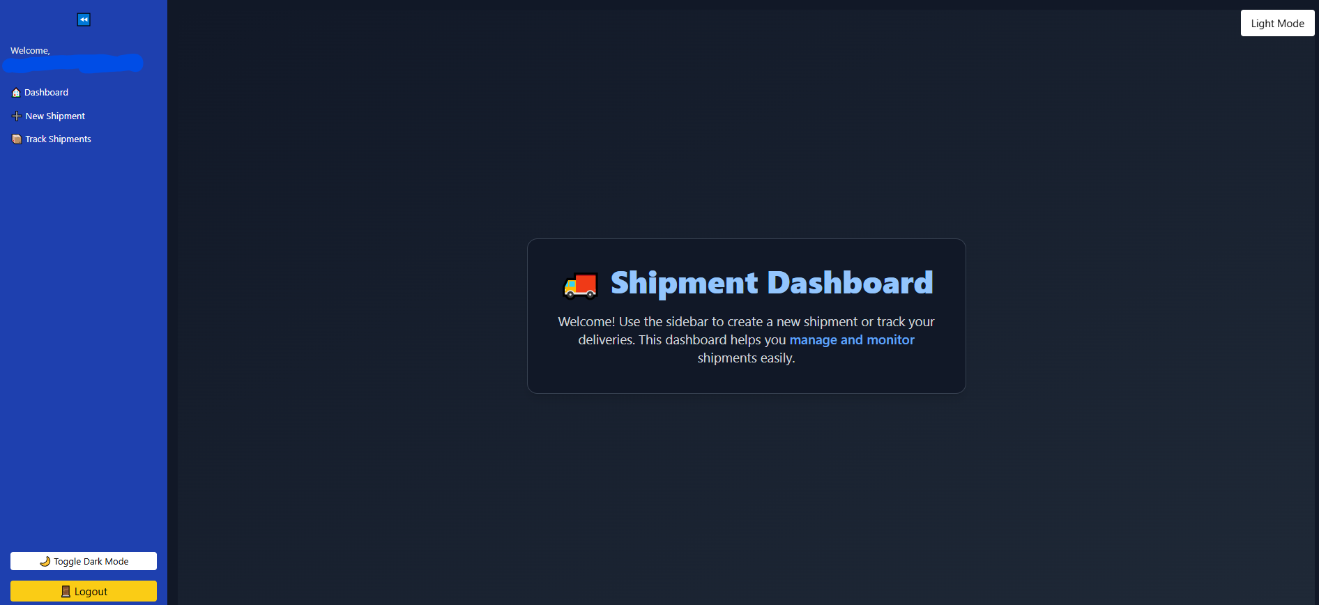 GitHub - Samarth-Shekhar/React-Shipment-Delivery-Application