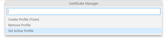 Certificate Activate profile