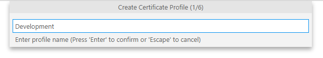 Certificate Profile Name