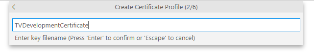 Certificate Filename