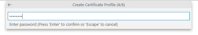 Certificate Password