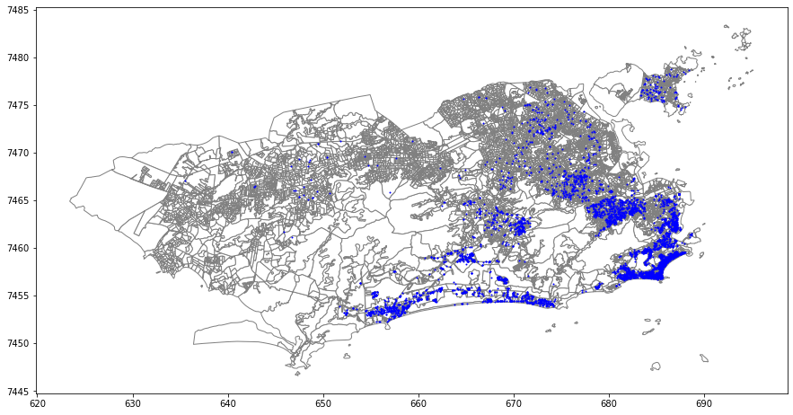 Mapa censitário da cidade de Rio Janeiro