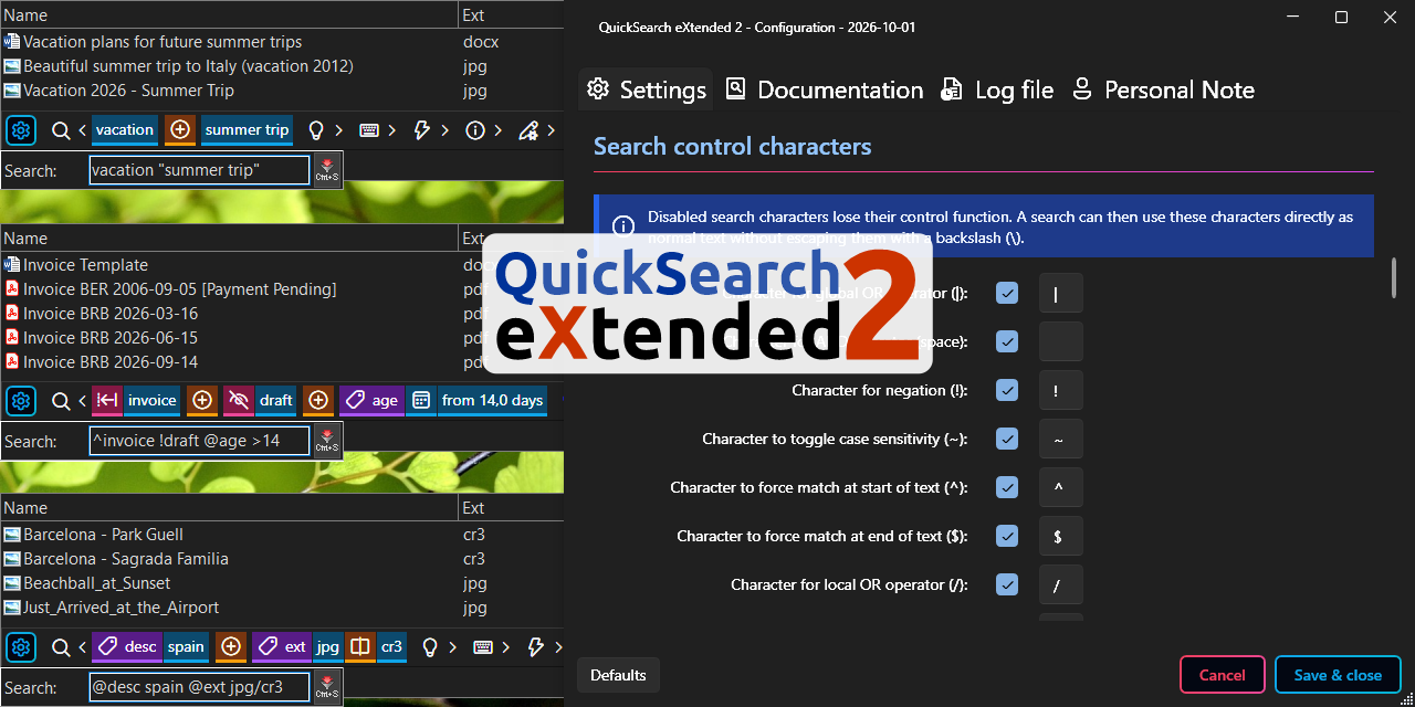 QuickSearch eXtended 2 - Total Commander