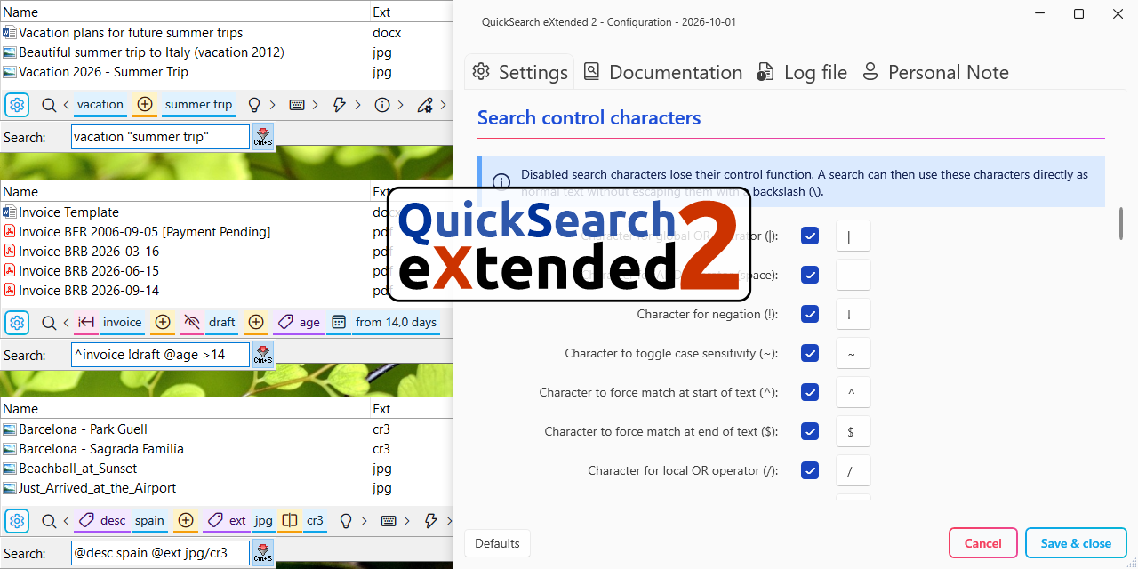 QuickSearch eXtended 2 - Total Commander
