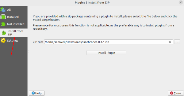 Install from zip option