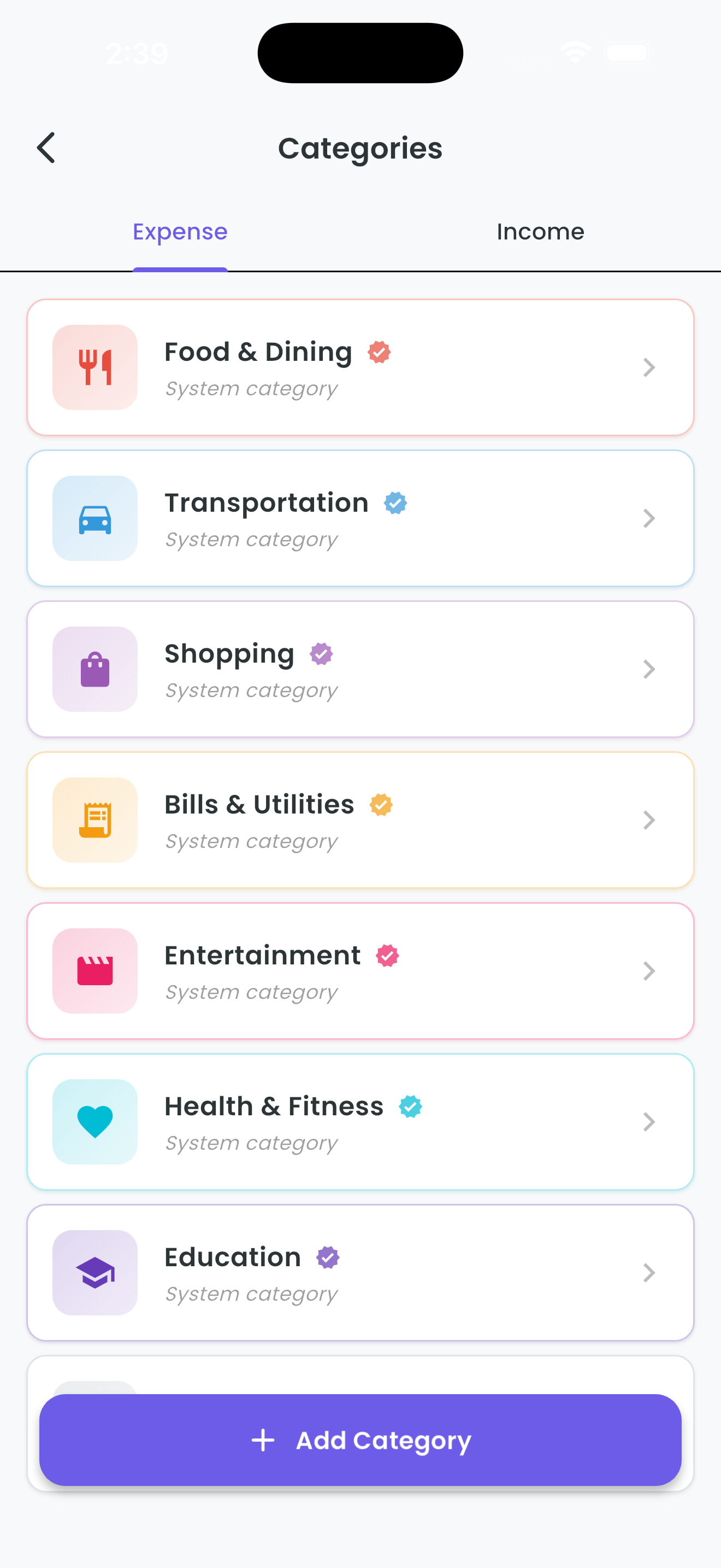 Categories