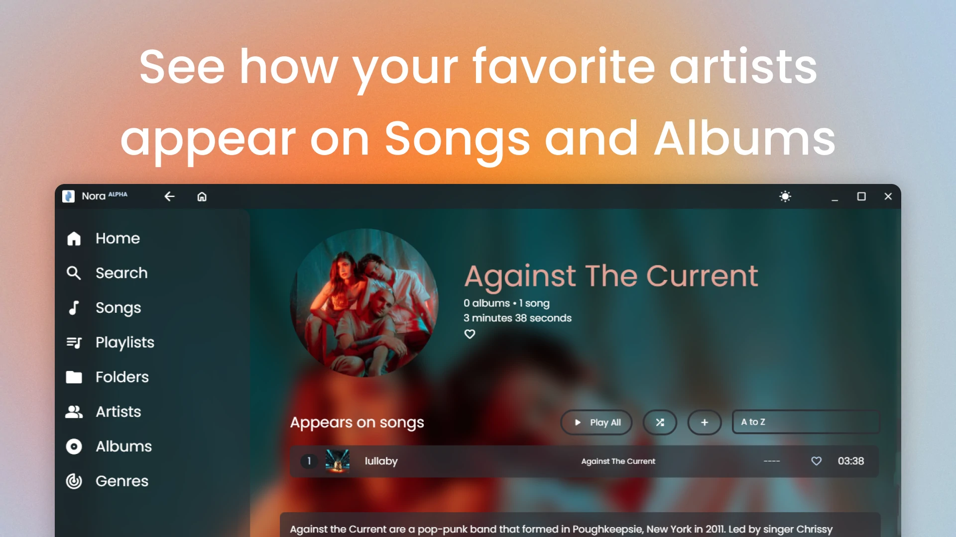 See how your favorite artists appear on songs and albums Artwork