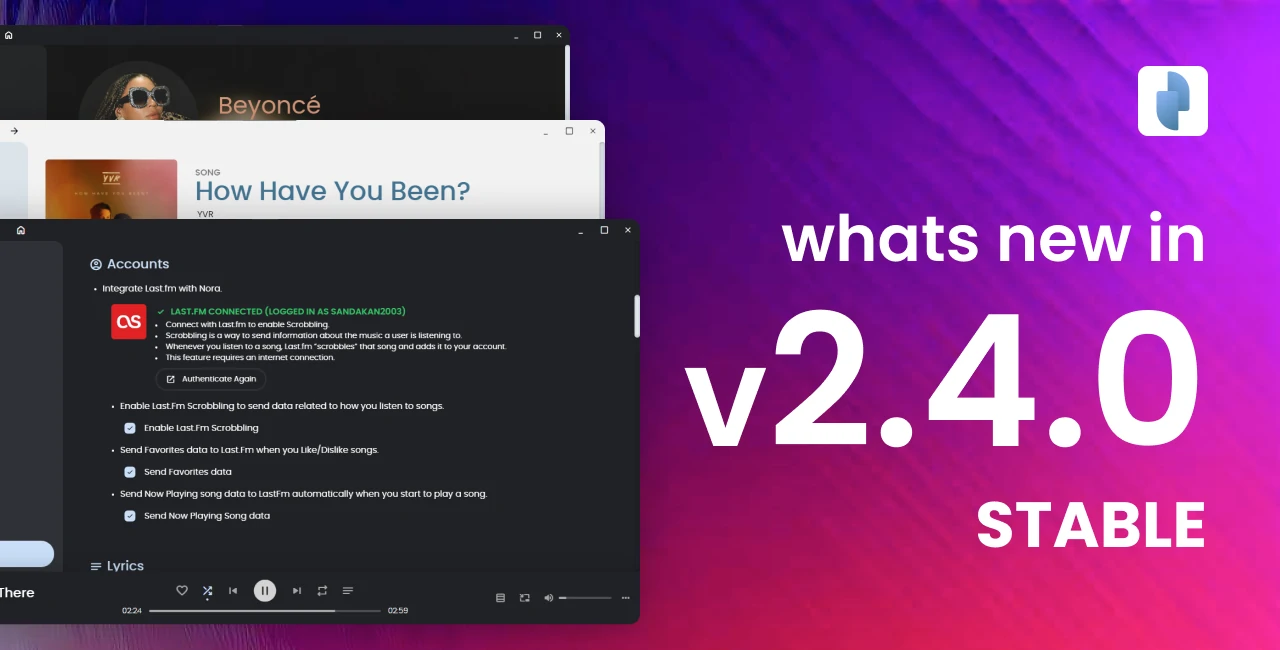 Nora v2.3.0-stable version artwork