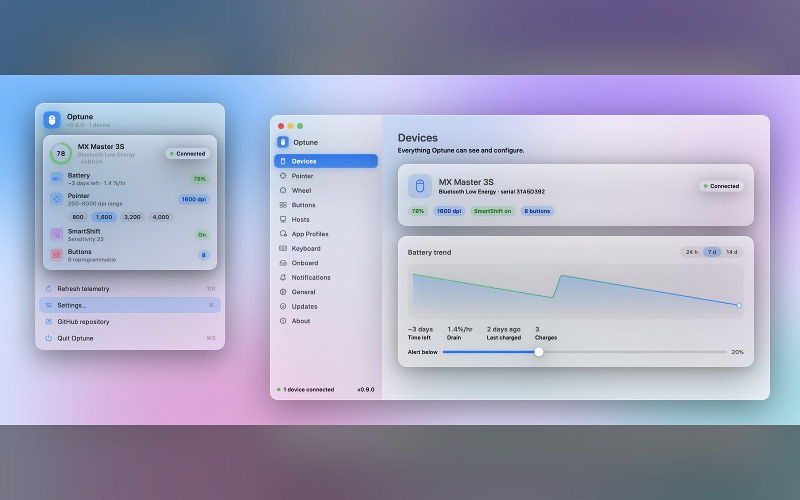 Optune on macOS