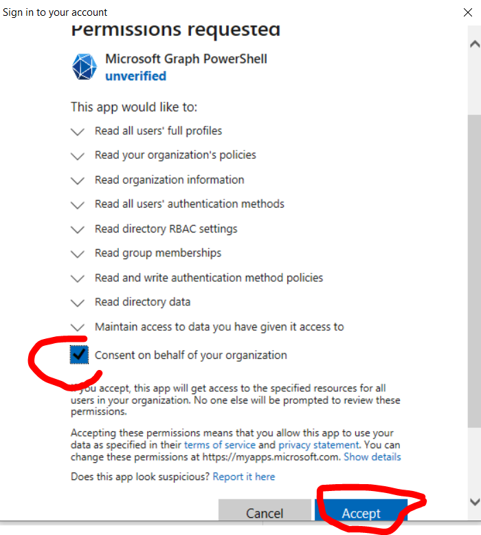 Admin approve permissions for user screen 1