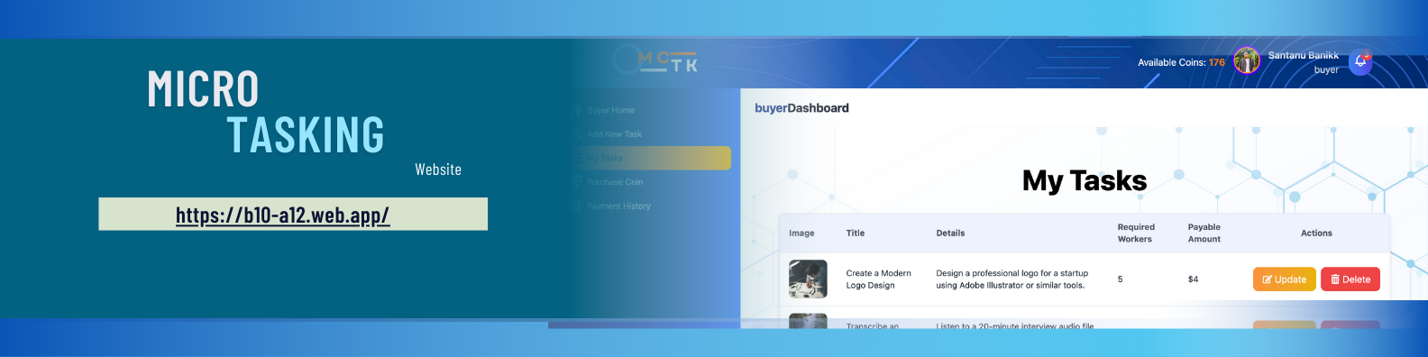 Micro 1 Tasking GitHub - SantanuBanik-Phy/micro-task-client: A FULL stack development ...