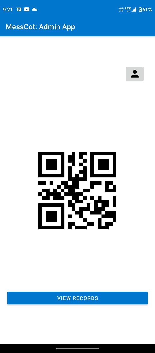 "Admin App QR Display Screen"