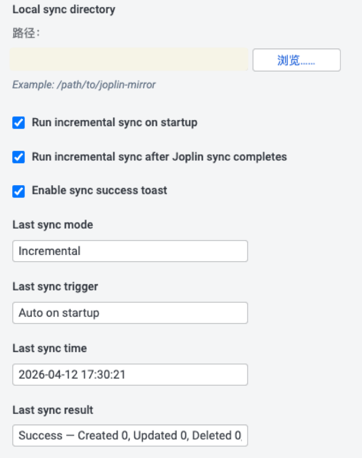 Settings-centric sync configuration and status overview