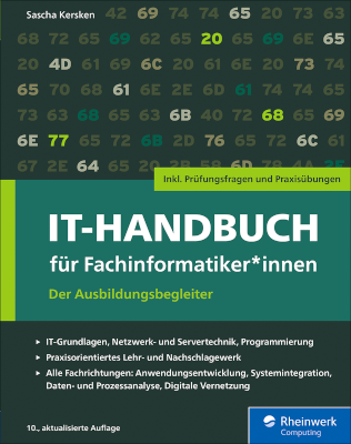 Cover von "IT-Handbuch für Fachinformatiker*innen" von Sascha Kersken, 10. Auflage (2021)