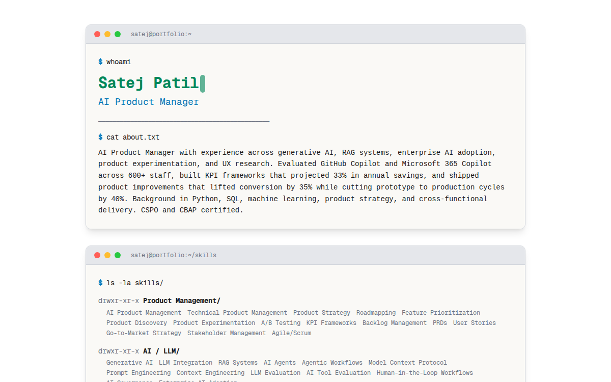 Terminal Portfolio