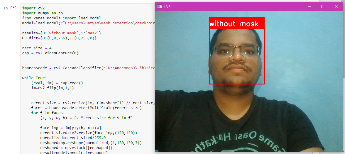 Github Satyamozarmaskdetectionusingtensorflowkerasopencv This Repository Contains Face 7079