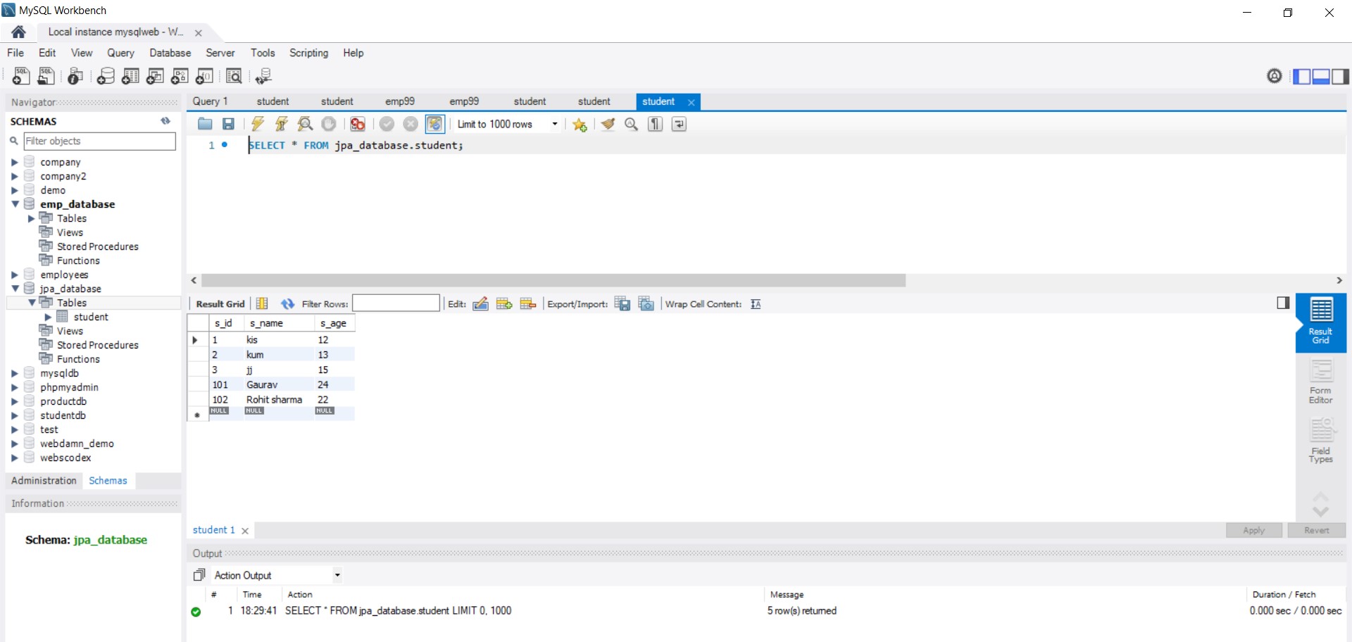 Database-setup