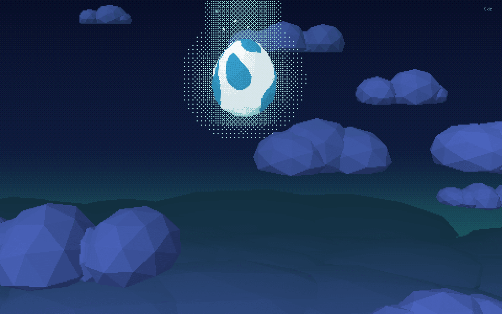 An egg coming down from the sky