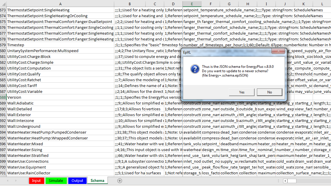 Import schema