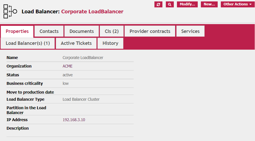 iTop Load Balancer VIP General Configuration