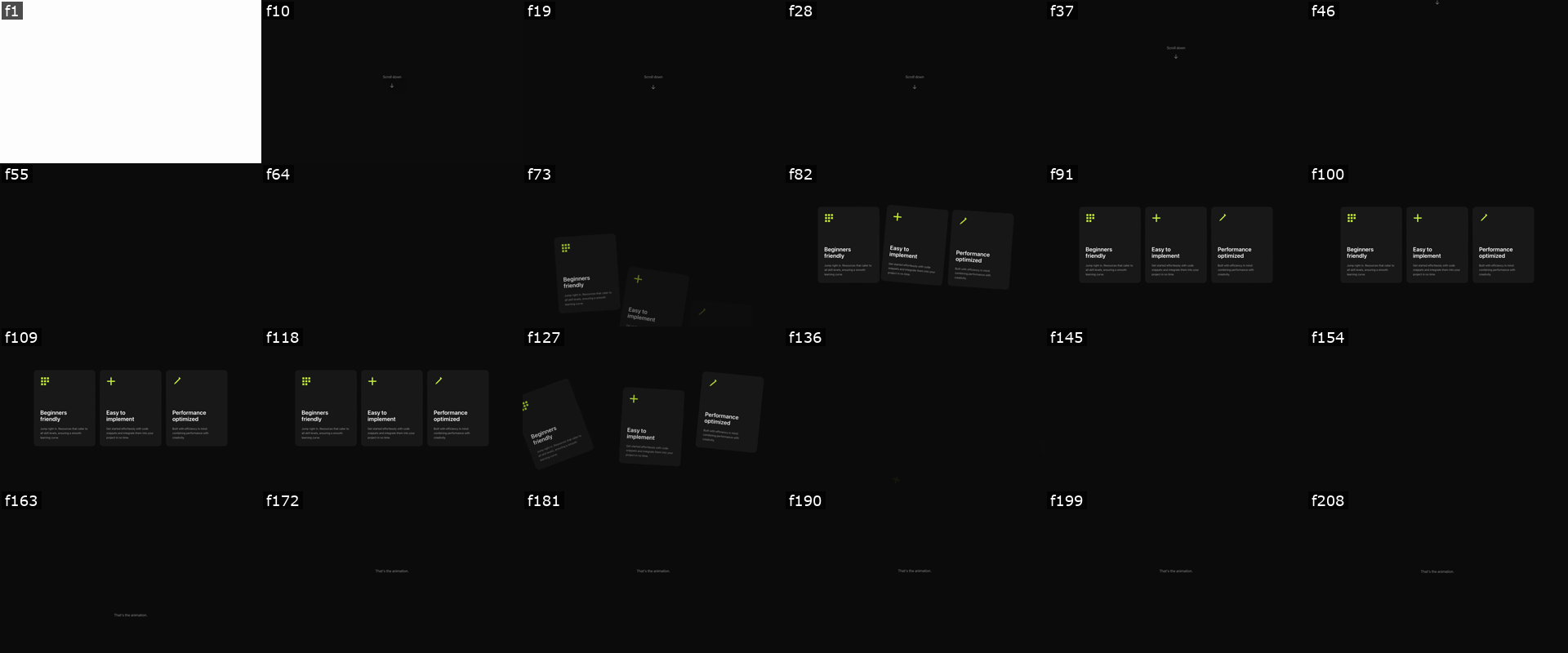 Example contact sheet