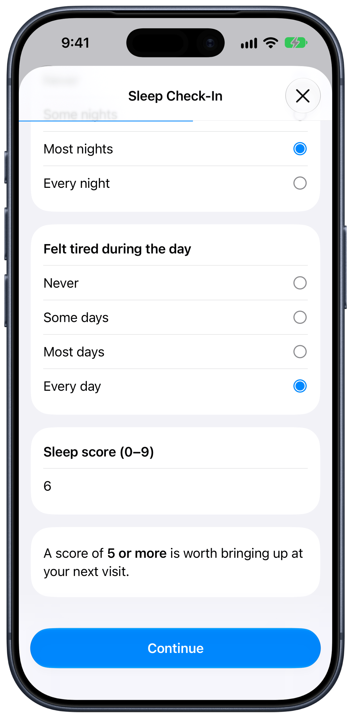 Day options and score