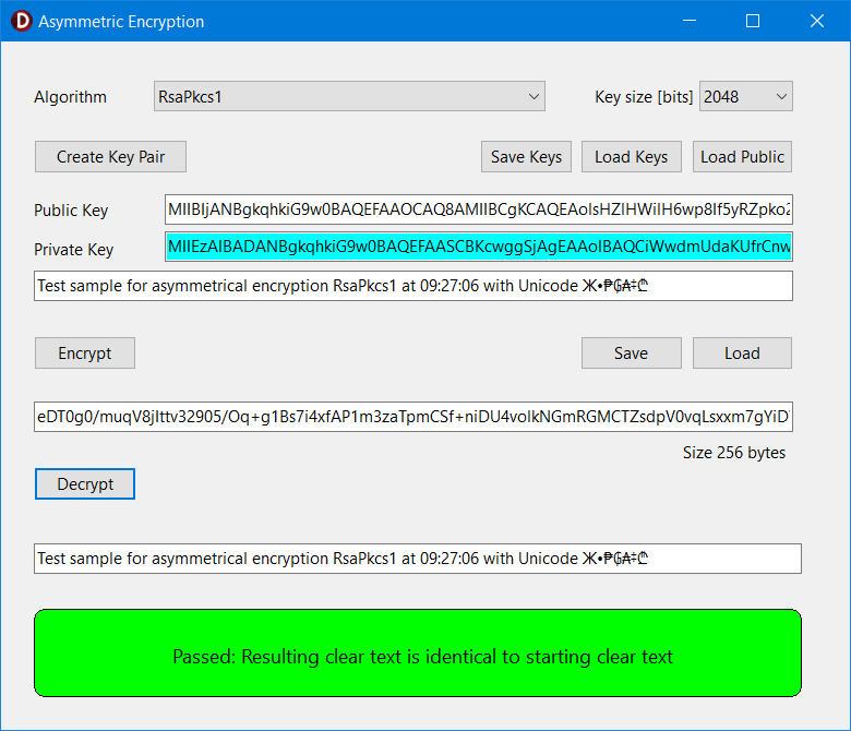 AsymmetricEncryption App in Action