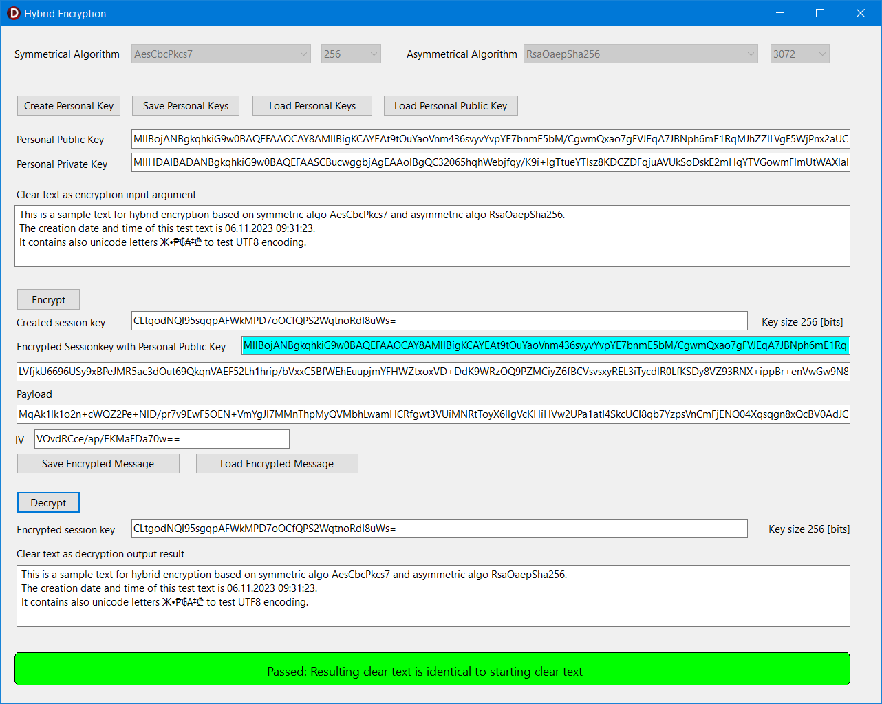 HybridEncryption App in Action