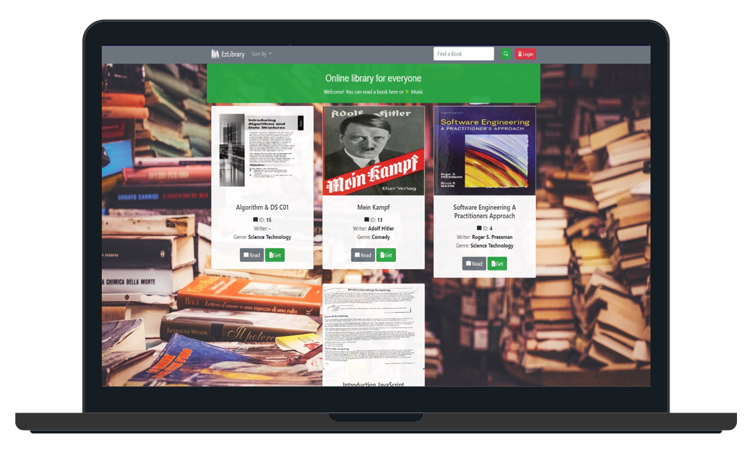E-Library CRUD App