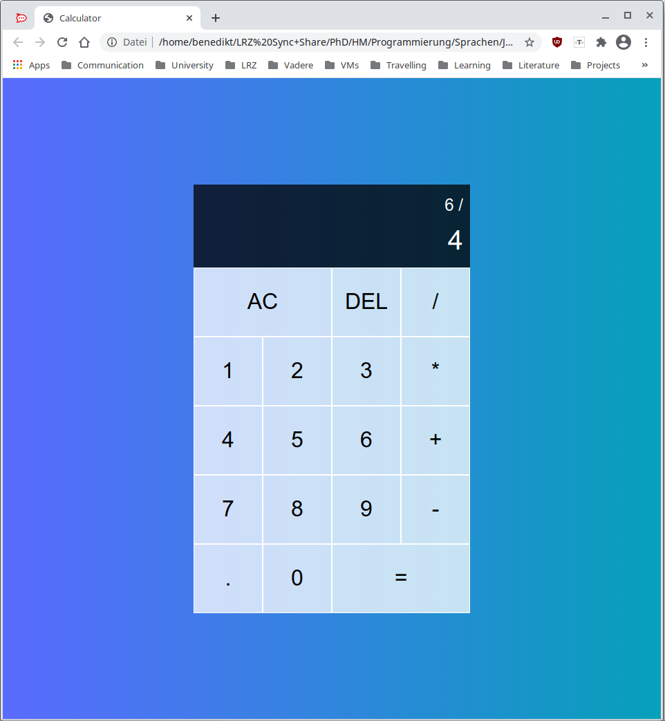 simple calculator using html, css and js github:https:... Projects on GitHub | Dr. Benedikt Kleinmeier