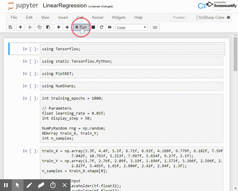 linear regression screen recording