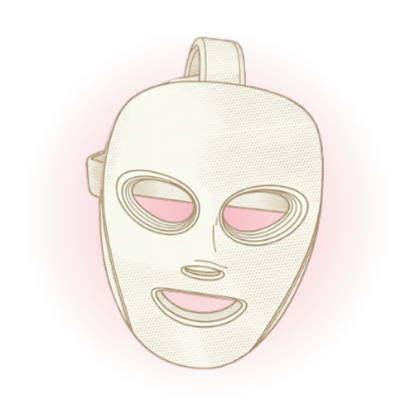 At-home LED mask for skin rejuvenation