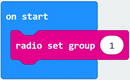 Code example: on start, radio set group 1