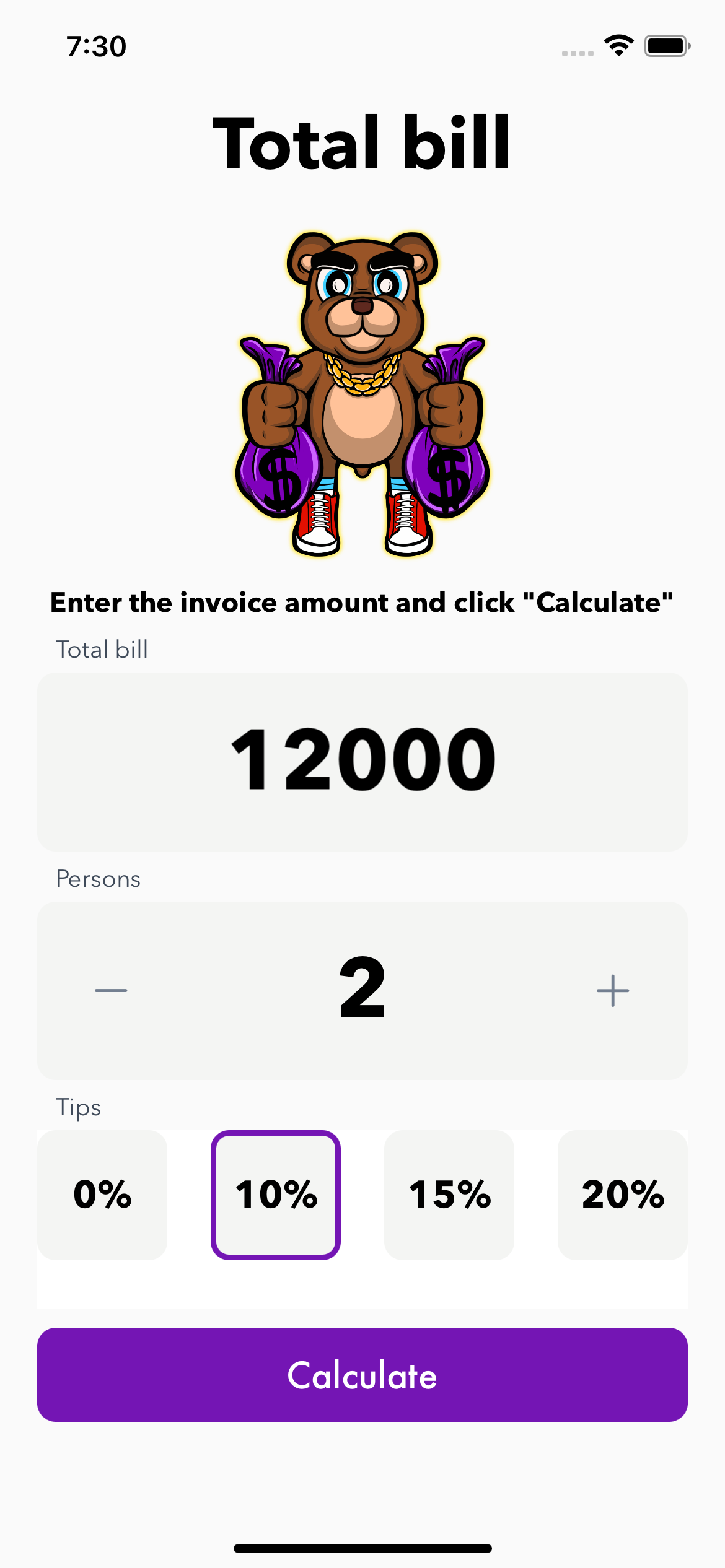 github-scooterminsk-totalbill-a-single-screen-application-that