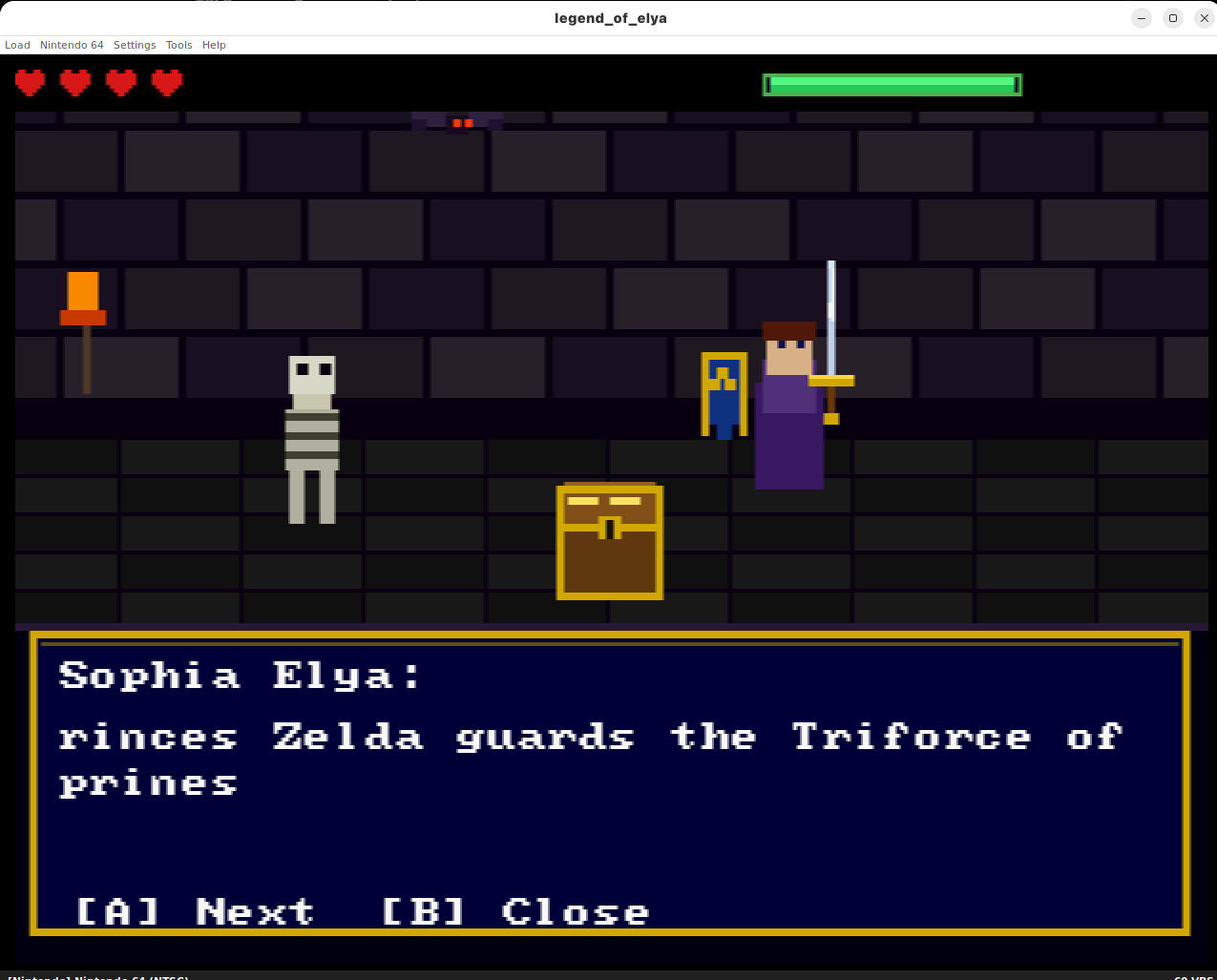 N64 LLM generating Zelda Triforce lore