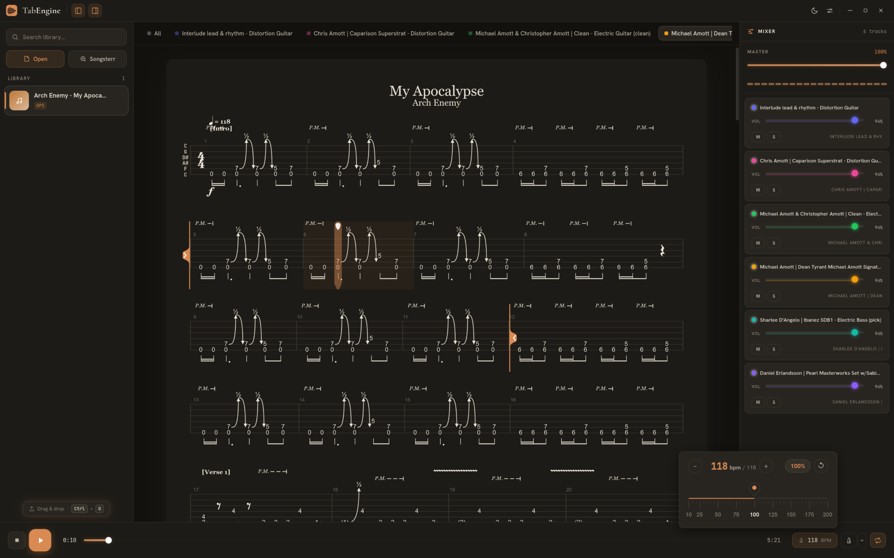 TabEngine screenshot