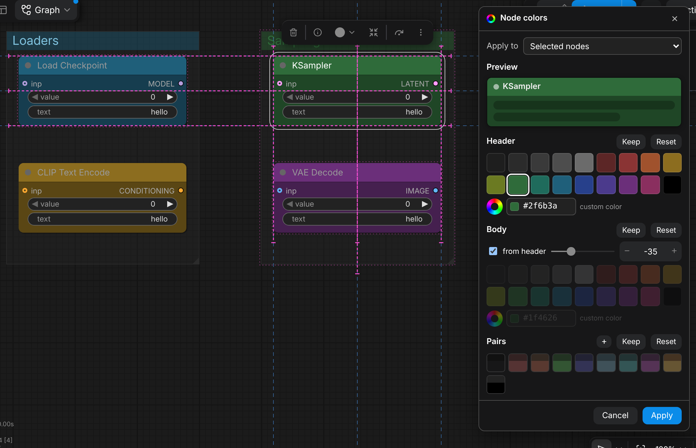 Color dialog