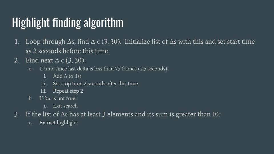 Fig. 4:  Highlight algorithm