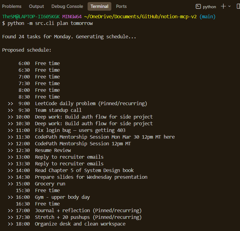 CLI schedule generation