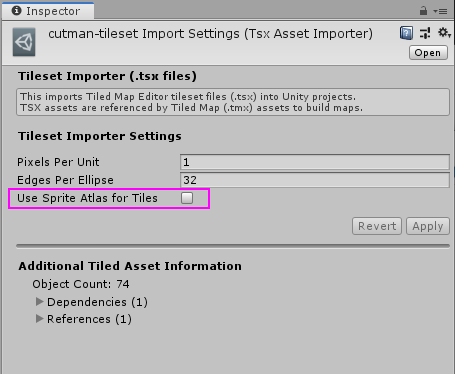 Turn off sprite atlas