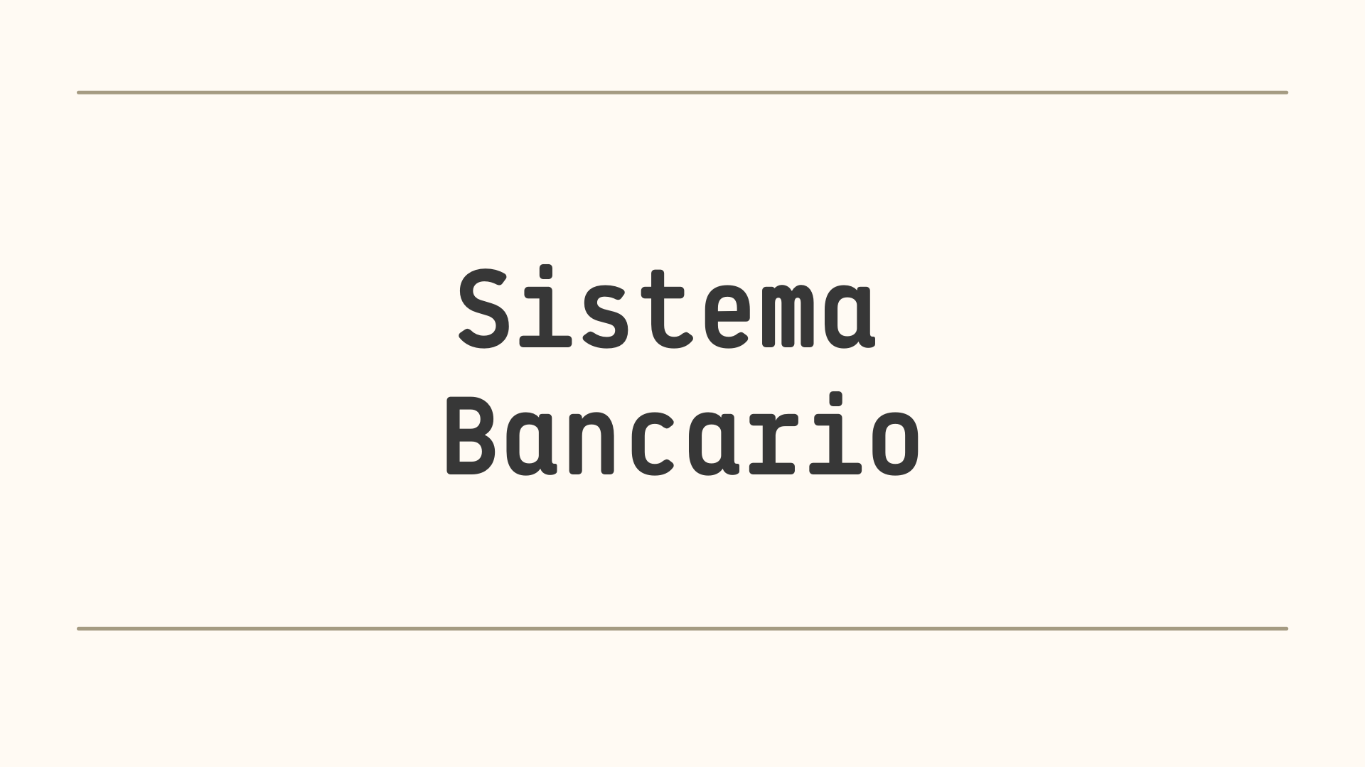 Sistema Bancario