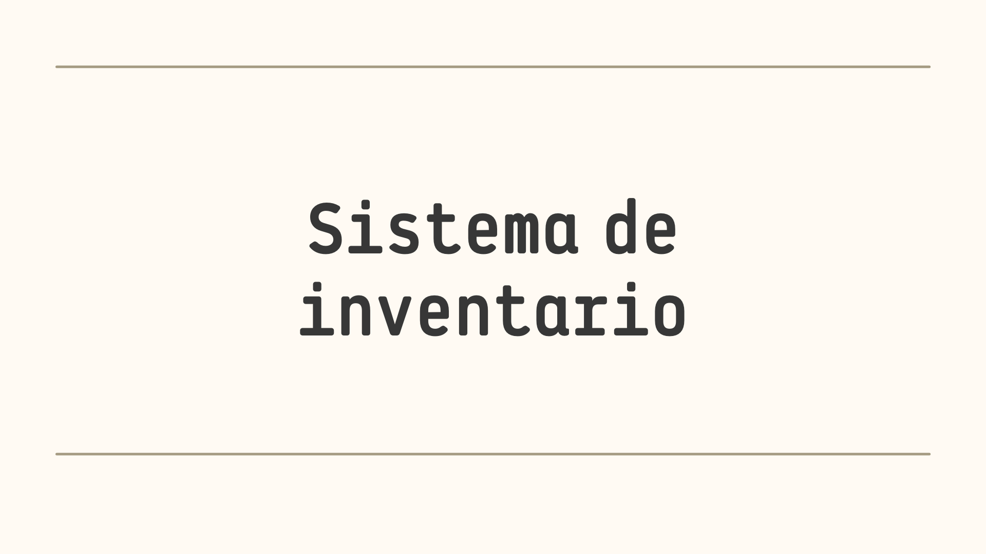 Sistema de Inventario