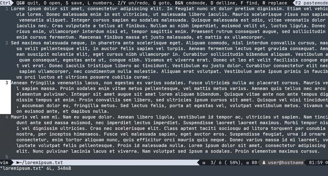 modeless vim