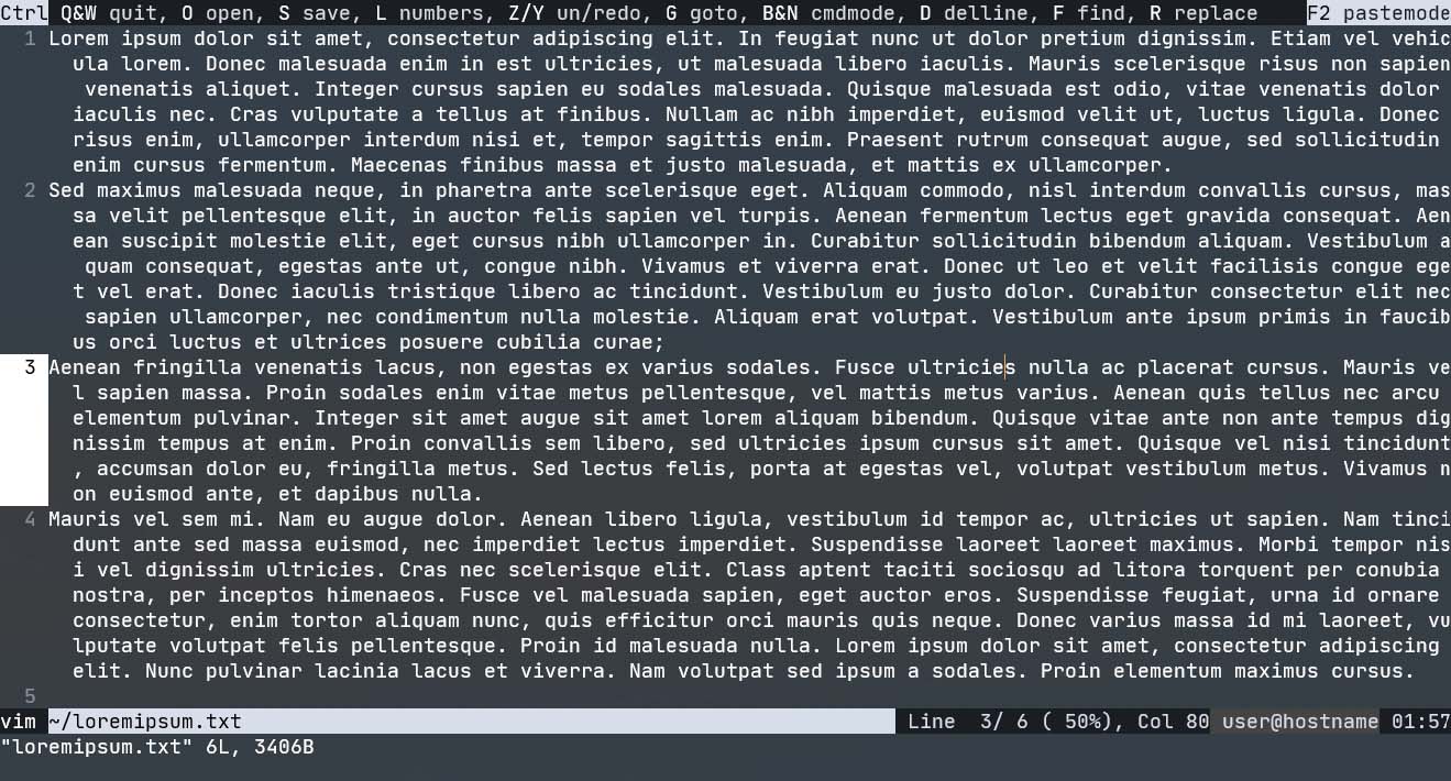 modeless vim
