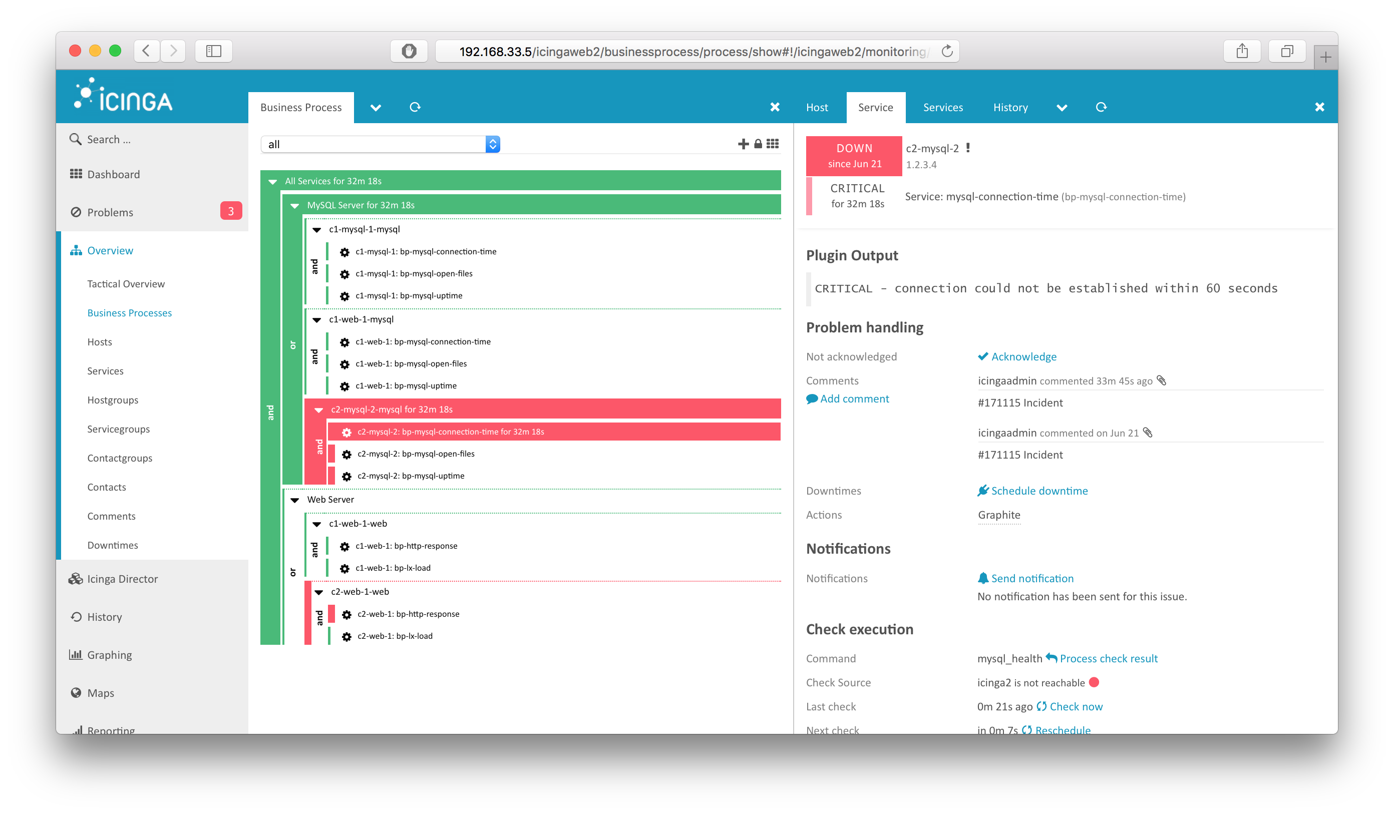 Icinga Web 2 Business Process